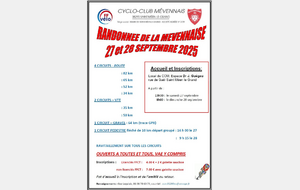 Samedi 27 et dimanche 28 septembre 2025 - Randonnée St-Méen-Le- Grand