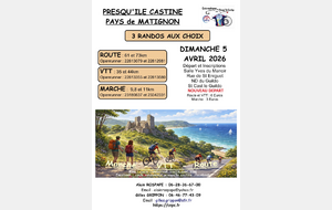 Dimanche 05 avril 2026 - Randonnée de ST CAST / MATIGNON