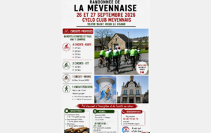 Samedi 26 et Dimanche 27 Septembre 2026 - Randonnée St-Méen-Le-Grand