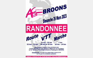 26 mars 2023 - Randonnée Amicale Cyclo Broonaise