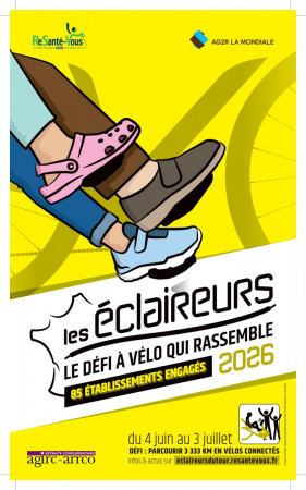 "Les éclaireurs, un défi à vélo qui rassemble" 03 juin au 04 juillet 2026.