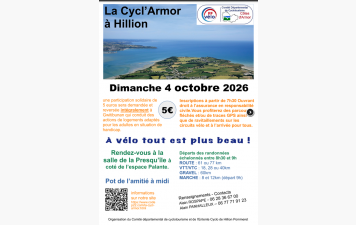 Dimanche 04 octobre 2026 - Cycl'Armor à Hillion
