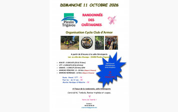 Dimanche 11 octobre 2026 - Randonnée Pleslin-Trigavou