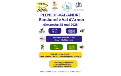 25 mai 2025 / PLENEUF-VAL ANDRE - Randonnées route et pédestre