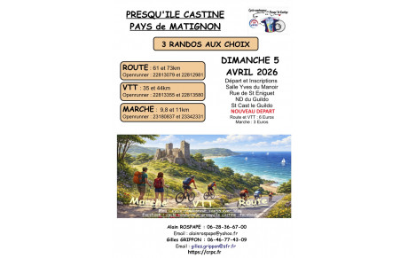 Dimanche 05 avril 2026 - Randonnée de ST CAST / MATIGNON