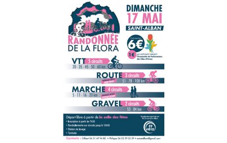 Dimanche 17 mai 2026 - Randonnée de St-ALBAN "La Flora"