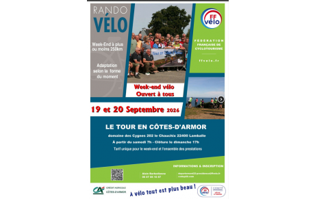 Tour en Côtes-d'Armor des 19 et 20 septembre 2026