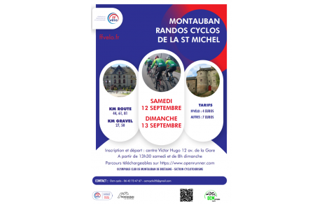 Samedi 12 et Dimanche 13 Septembre 2026 - Randonnée Montauban- De-Bretagne